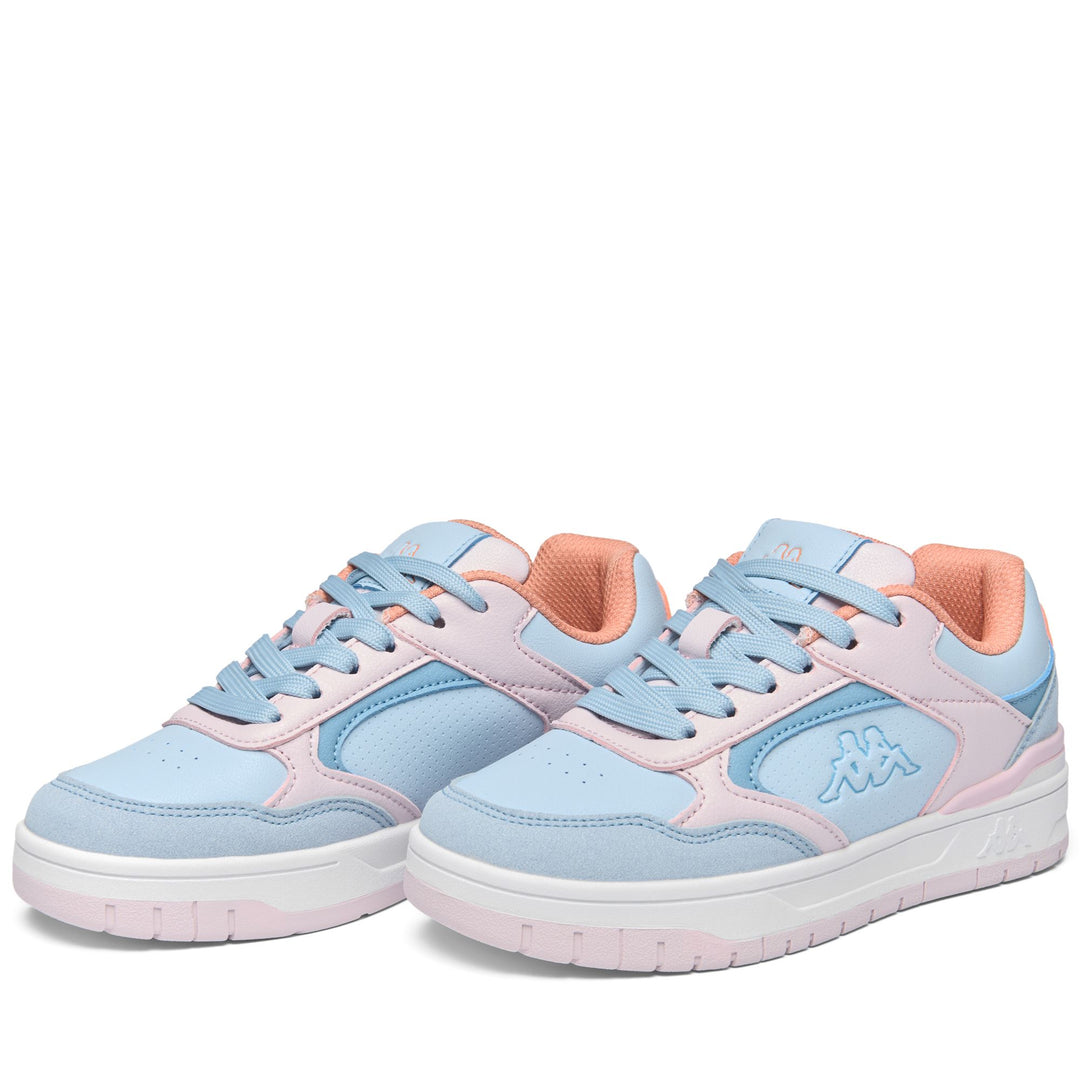 Baskets basses pour enfants, bleues et roses 01