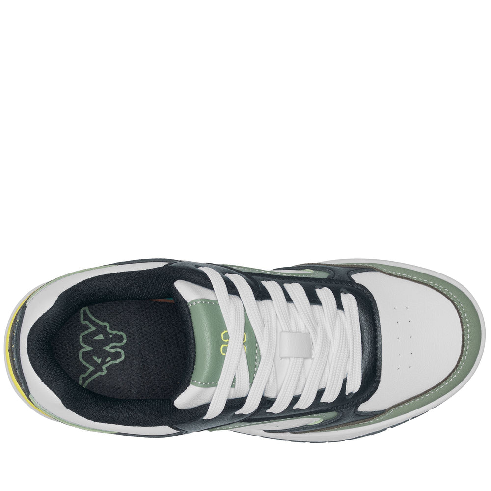LOGO   MANIS 2.0 KID - Sneakers - Low Cut - Kid unisex - WHITE-BLACK-GREEN SAGE 02