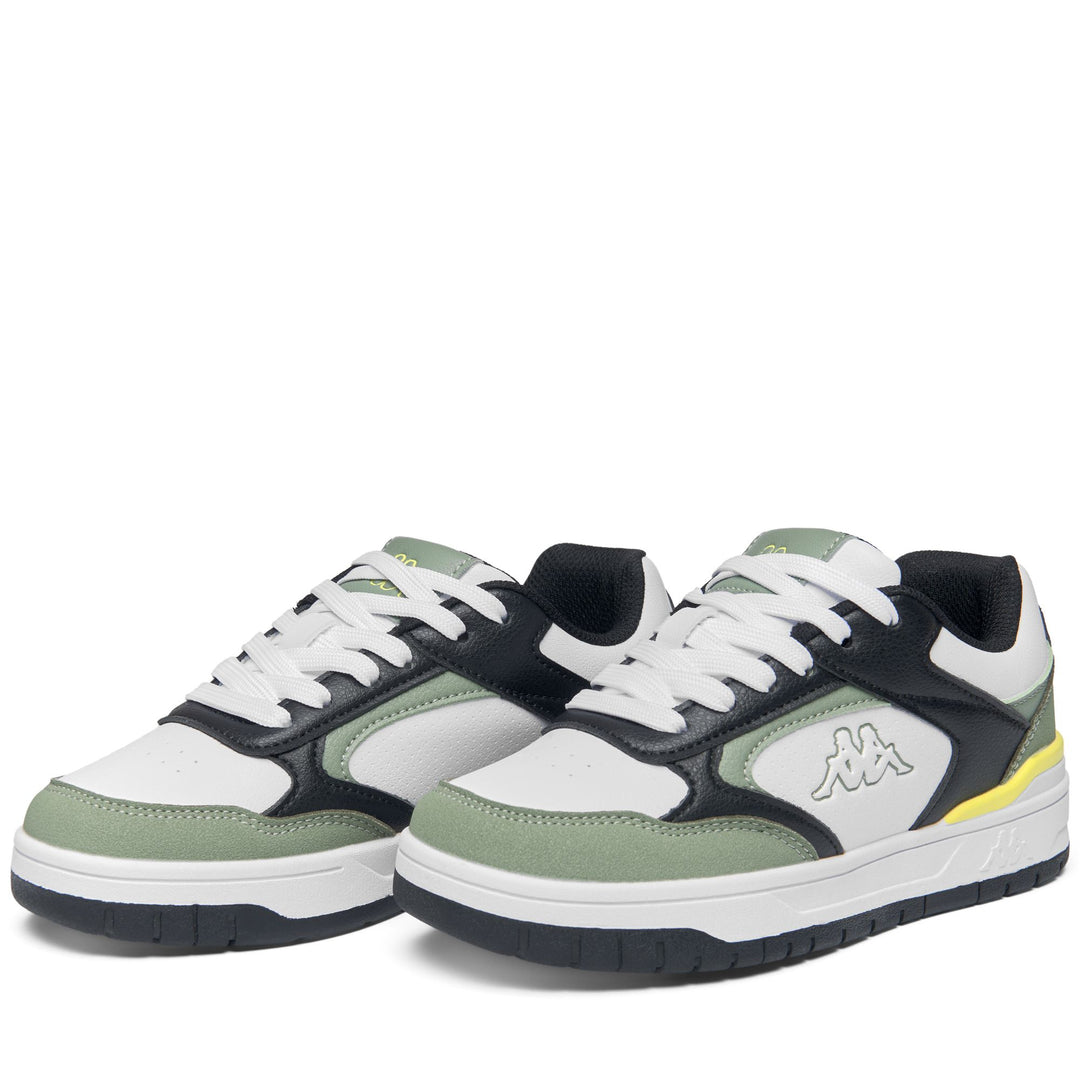 LOGO   MANIS 2.0 KID - Sneakers - Low Cut - Kid unisex - WHITE-BLACK-GREEN SAGE 01