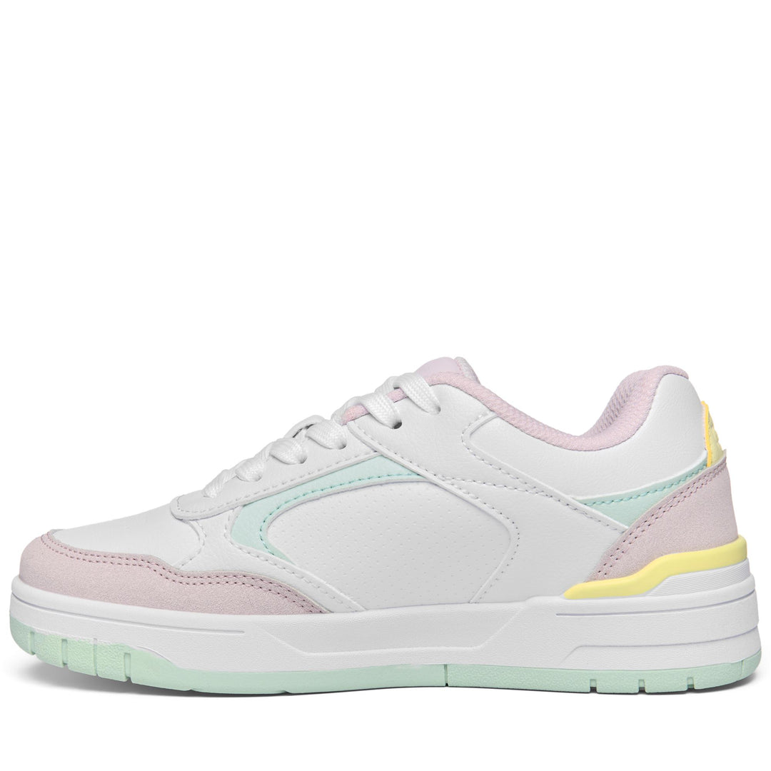 Grey and Pink Kid's Low Cut Walking Sneakers main