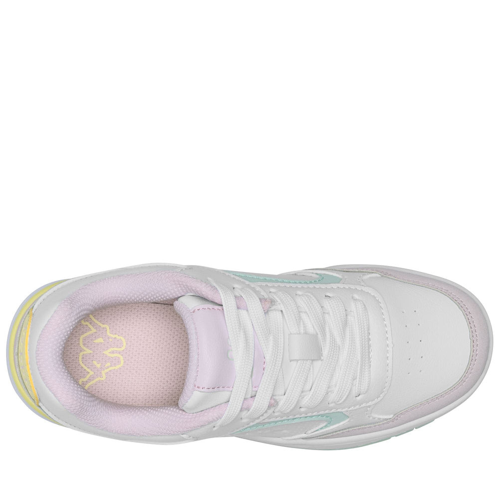 LOGO   MANIS 2.0 KID - Sneakers - Low Cut - Kid unisex - WHITE-PINK CALCITE-GREEN CLEARLY 02