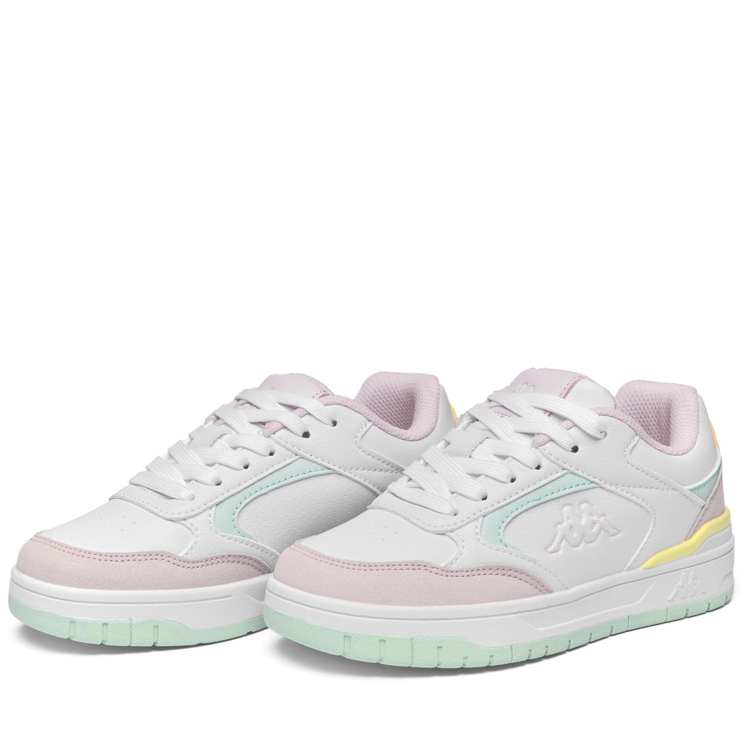 Baskets basses grises et roses pour enfants 01