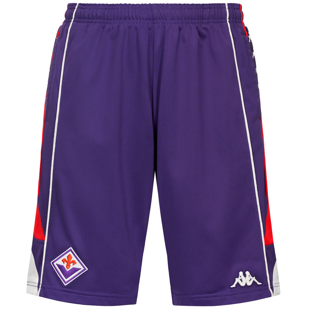 Violet Men's Fiorentina Sports Shorts with 3D Embroidery 01