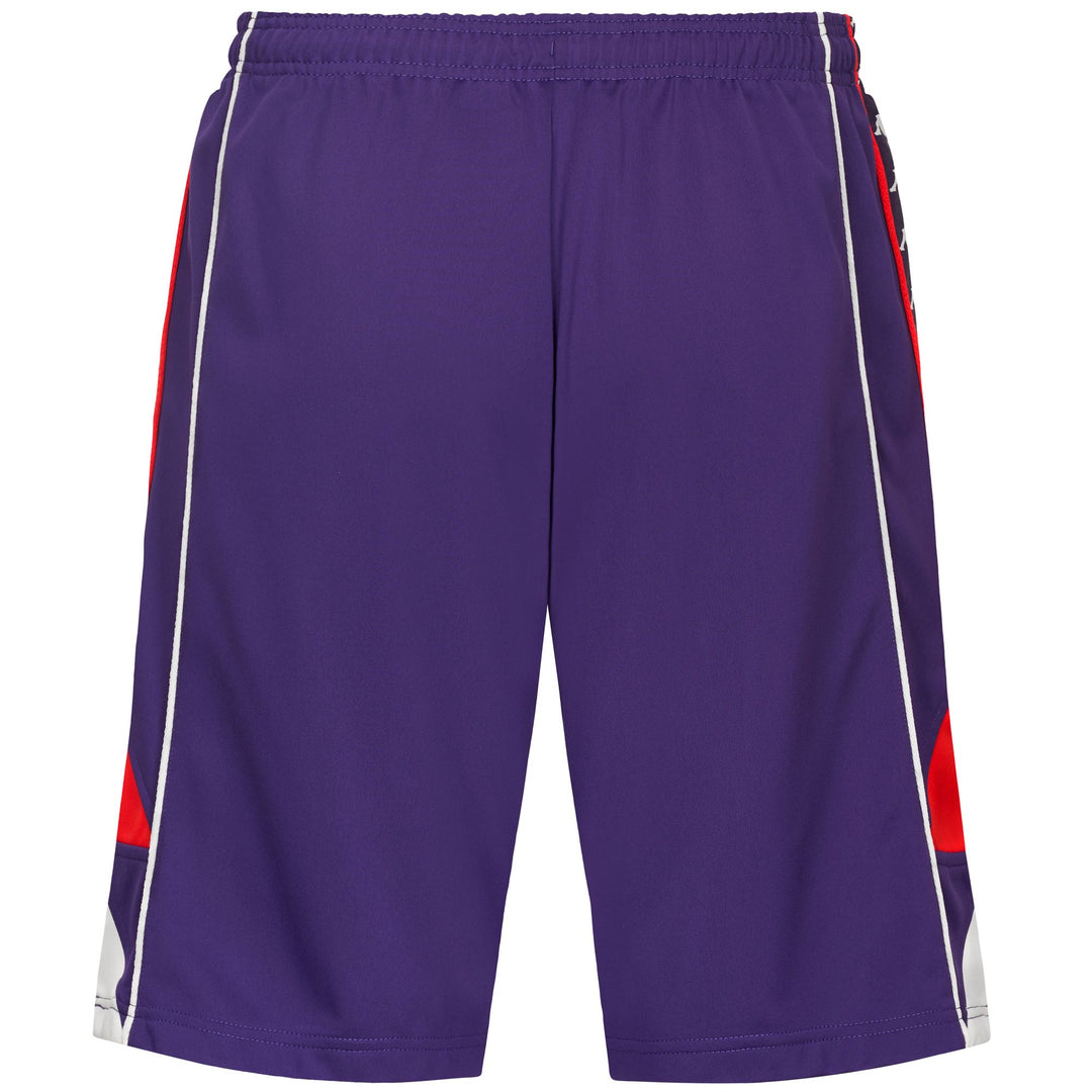Pantalón corto deportivo violeta Fiorentina para hombre con bordado 3D main