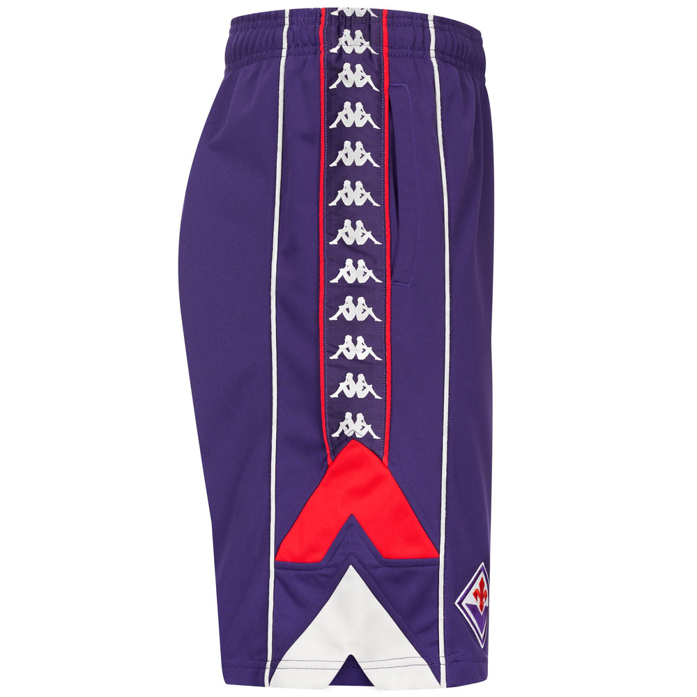 Violet Men's Fiorentina Sports Shorts with 3D Embroidery 02