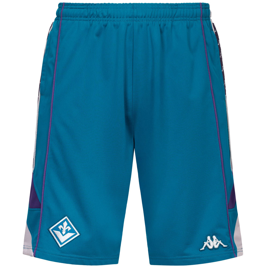 Turquoise green Men's Sports Shorts with Embroidered Logo 01