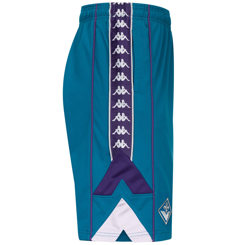 Turquoise green Men's Sports Shorts with Embroidered Logo 02