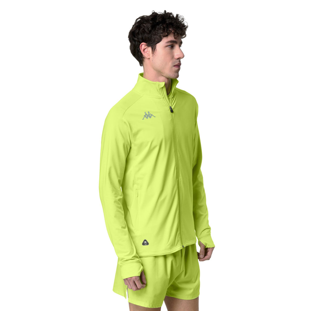 Sweat à capuche en polaire fonctionnelle pour homme, coupe ajustée, vert main