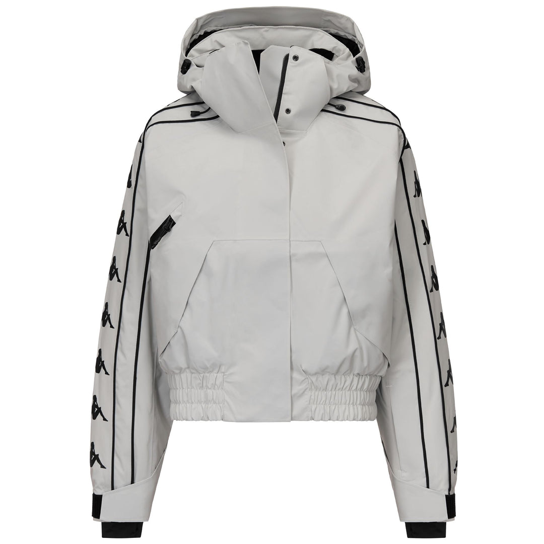 Grey Women's Oversized Padded Ski Jacket with Waterproof Protection main