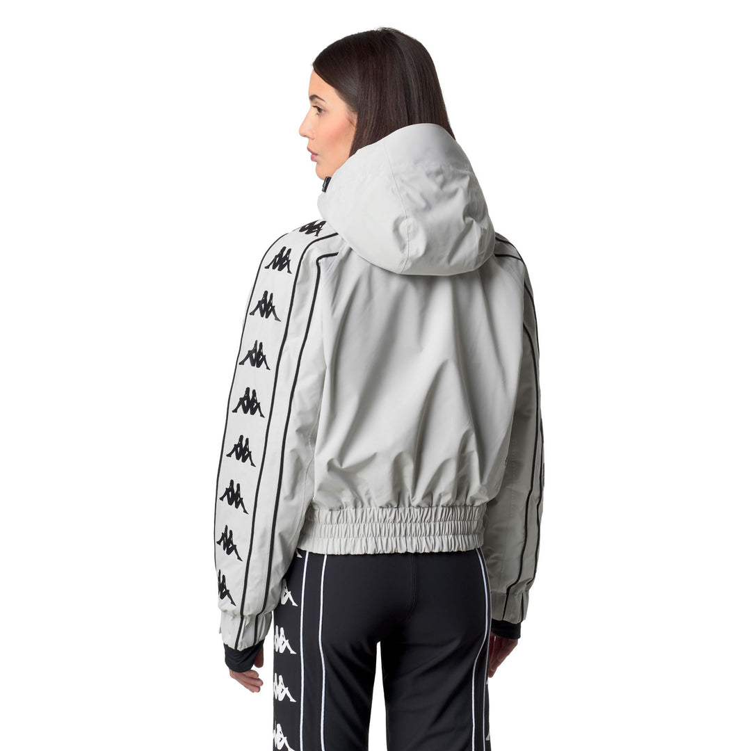 Grey Women's Oversized Padded Ski Jacket with Waterproof Protection main