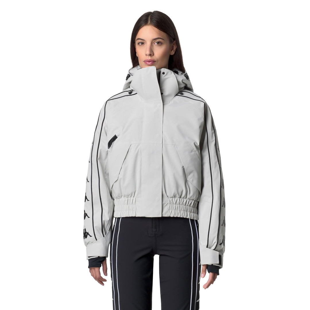 Grey Women's Oversize Ski Jacket with Waterproof Protection 01