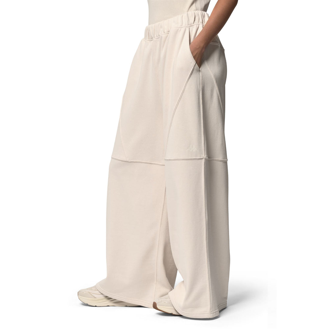 Beige Women's Oversize Fit Fleece Sport Trousers main