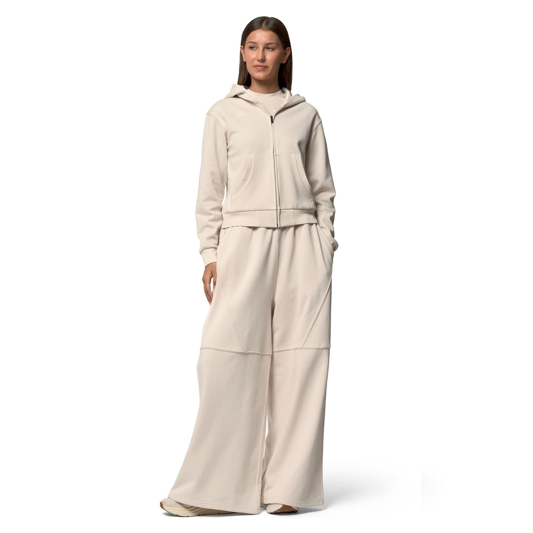 Beige Women's Oversize Fit Fleece Sport Trousers main