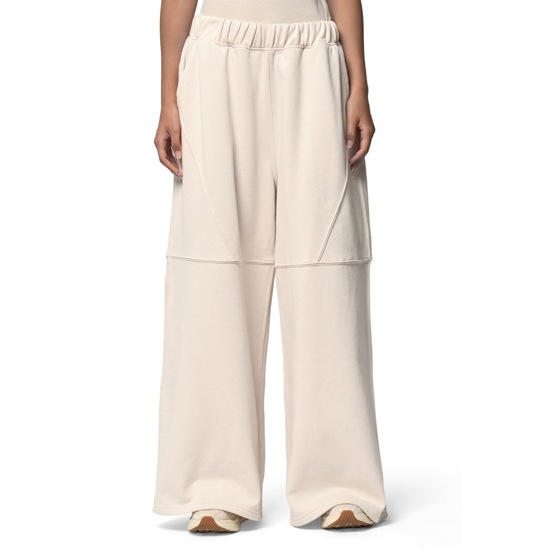 Beige Women's Oversize Fit Fleece Sport Trousers 01