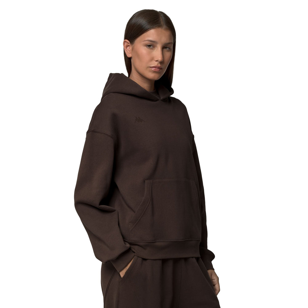 Brown Women's Oversize Fit Hoodie in Brushed Fleece main