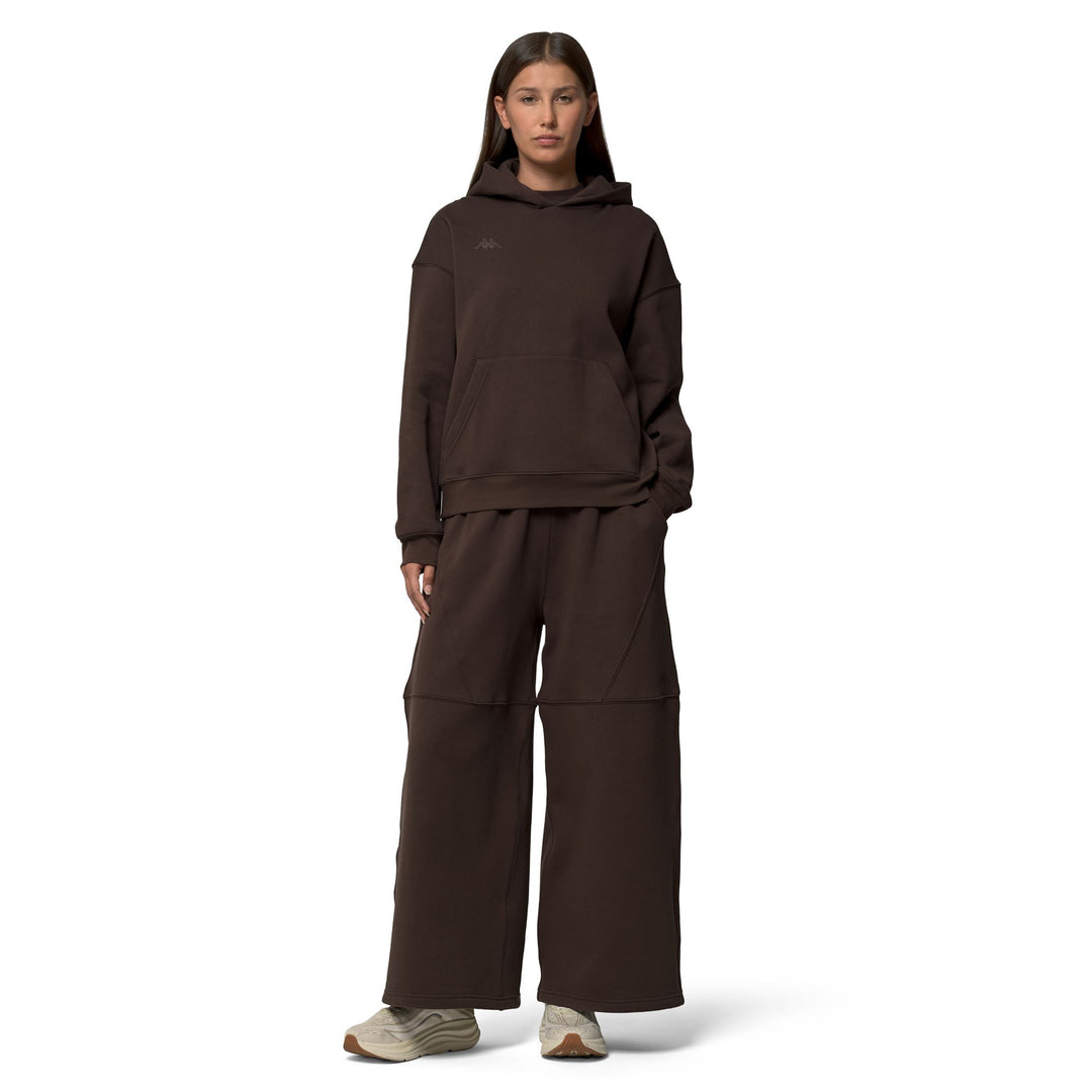 Brown Women's Oversize Fit Hoodie in Brushed Fleece main