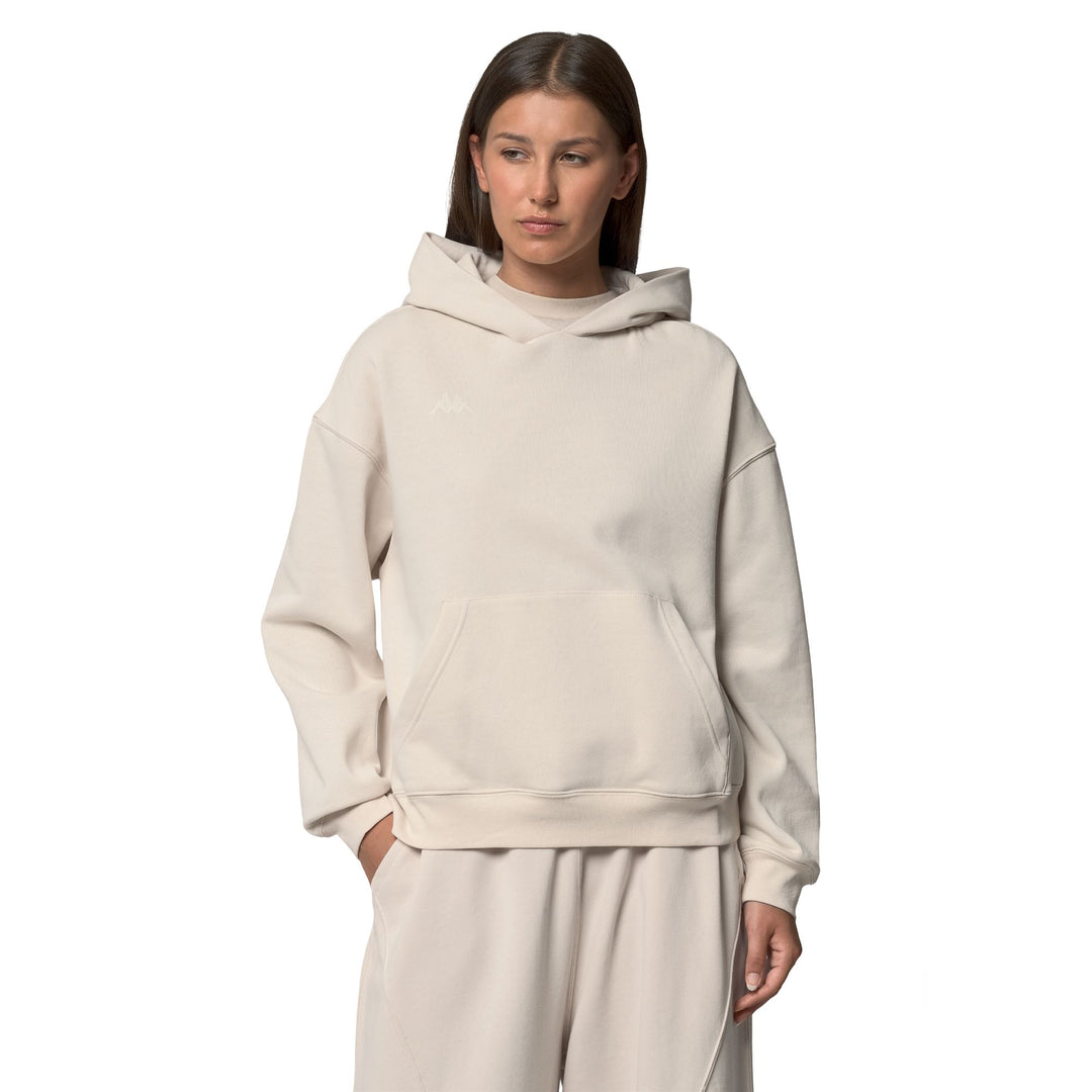 Beige Women's Oversized Casual Fleece Hoodie 01