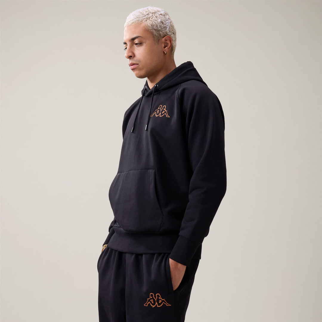 Black Men's Oversize Fit Sportswear Jumper in Brushed Fleece main