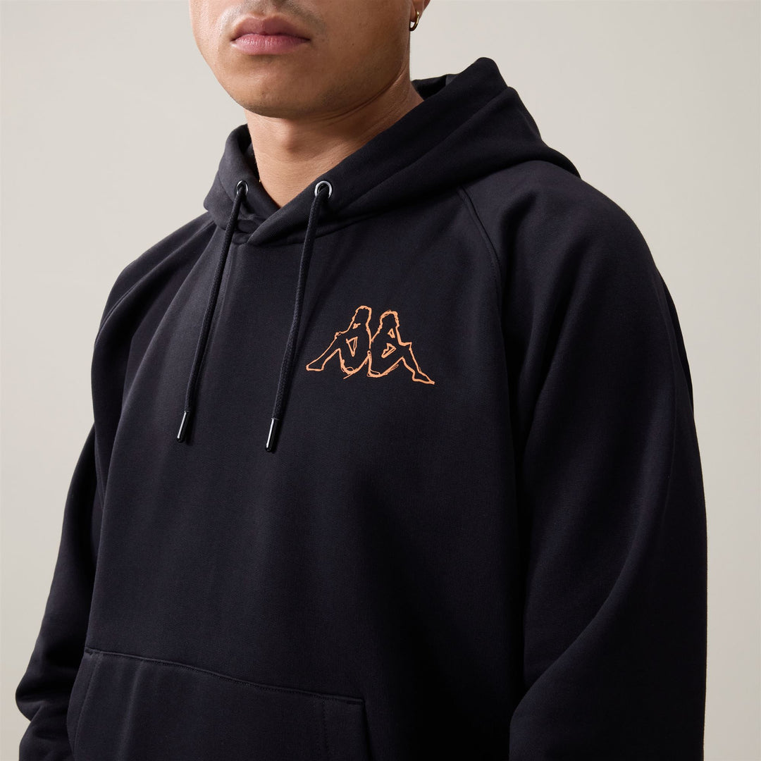 Black Men's Oversize Fit Sportswear Jumper in Brushed Fleece main