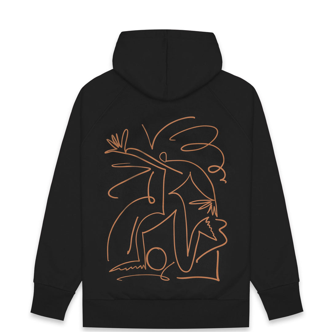 Black Men's Oversize Fit Sportswear Jumper in Brushed Fleece main