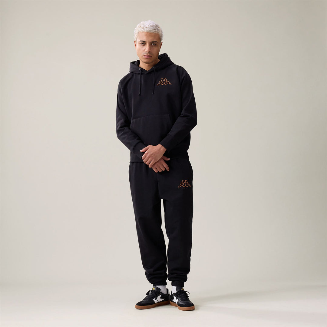 Black Men's Oversize Fit Sportswear Jumper in Brushed Fleece main