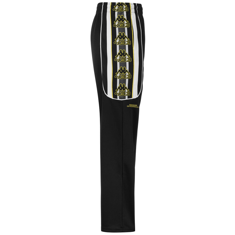 Black Men's Relaxed Fit Soccer Pants with Jacquard Inserts 02