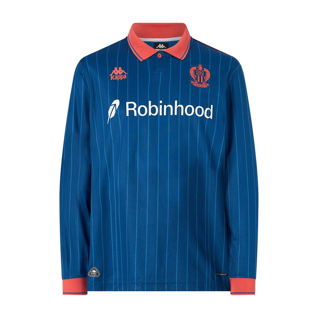 Blue and orange Men's Active Jersey with Long Sleeves 01