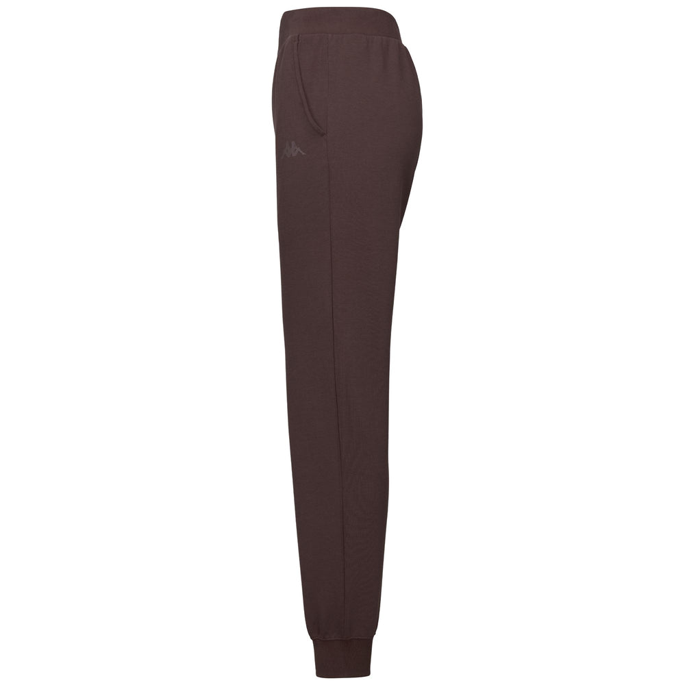 Pantalon de sport marron pour femme, coupe classique, avec poches latérales 02