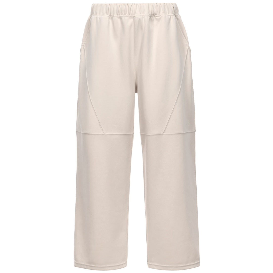 Beige Men's Oversized Casual Trousers with Elastic Waistband main