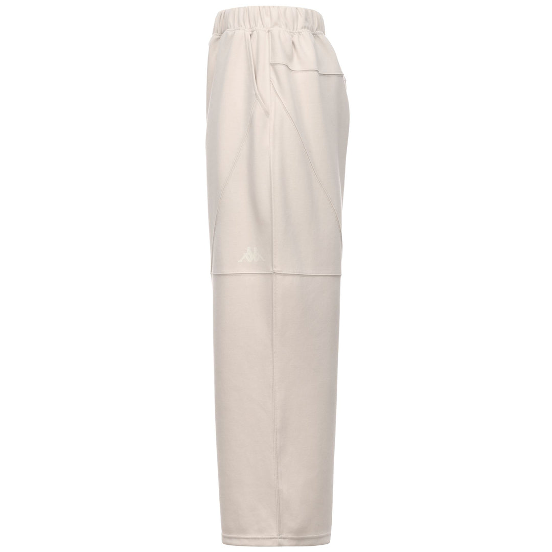 Beige Men's Oversized Casual Trousers with Elastic Waistband main