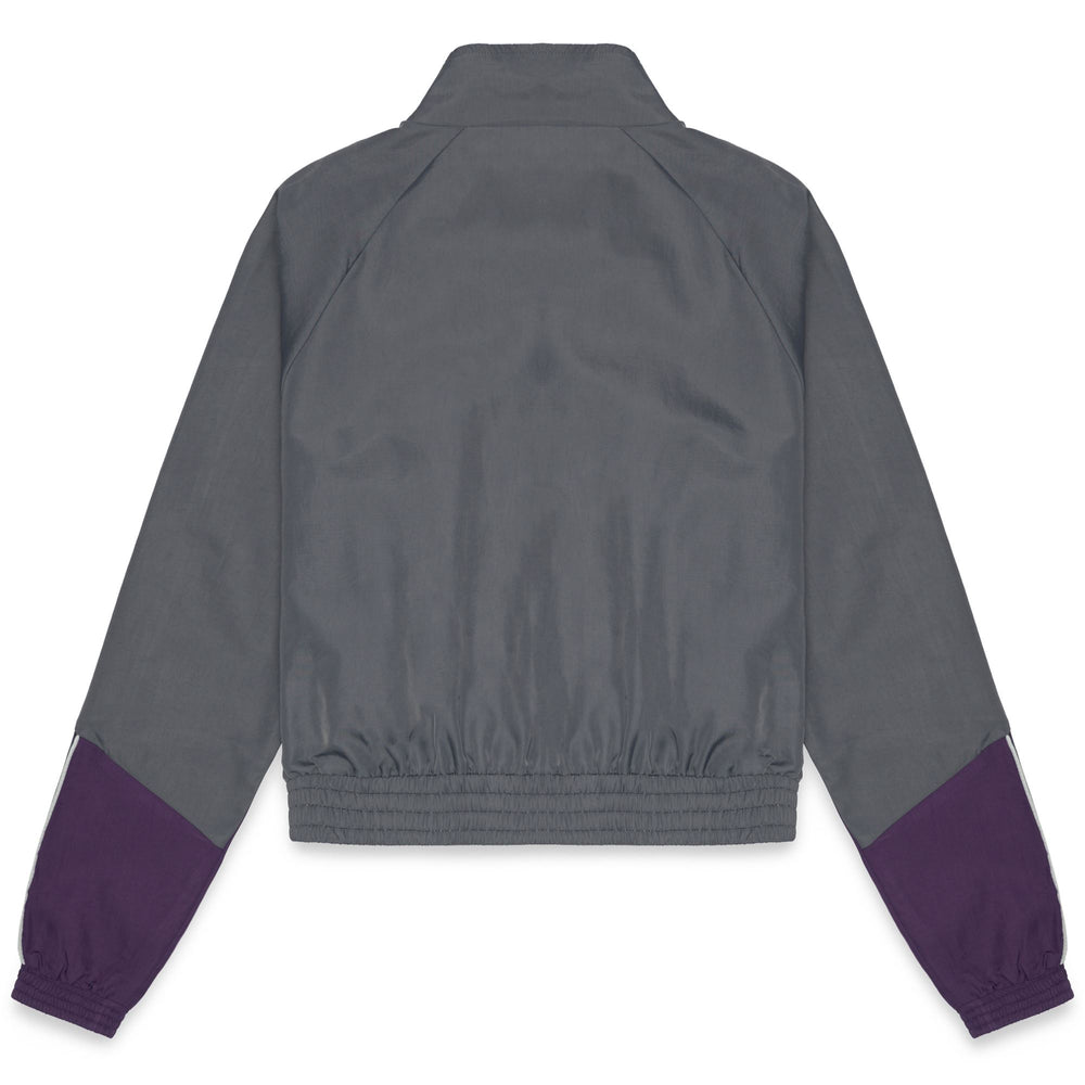 222 BANDA OLIVIA - Fleece - Jacket - Woman - Grey Charcoal-White Natural-Violet Anil 02