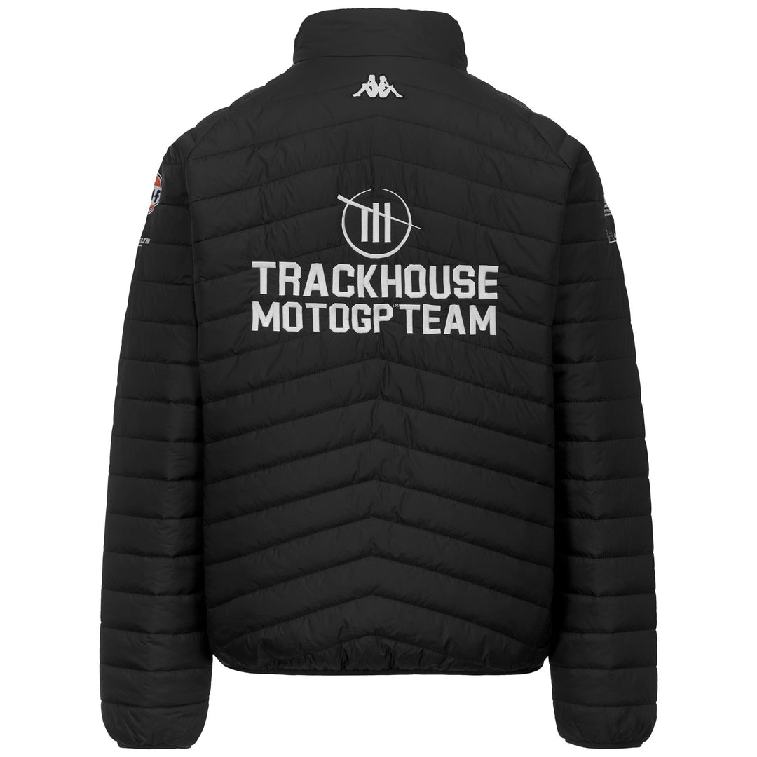 Chaqueta acolchada negra de corte regular para hombre, ideal para motociclismo. main