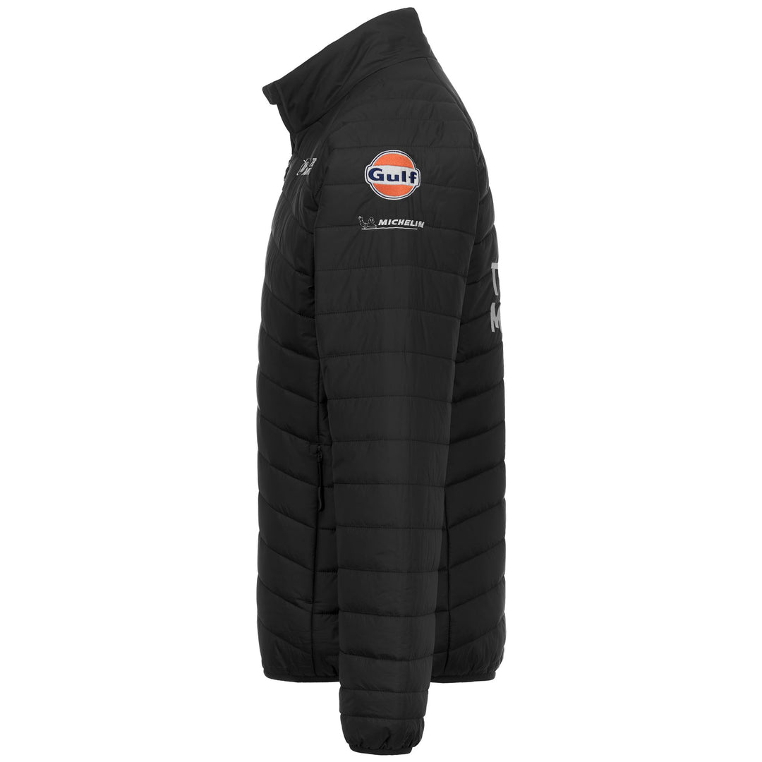 Chaqueta acolchada negra de corte regular para hombre, ideal para motociclismo. main