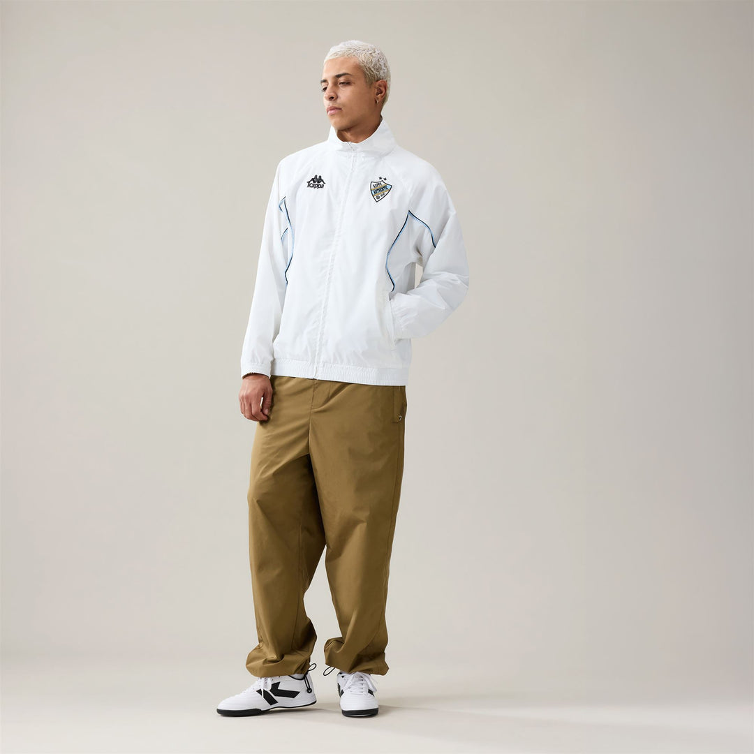 Veste de survêtement polaire oversize blanche pour homme main