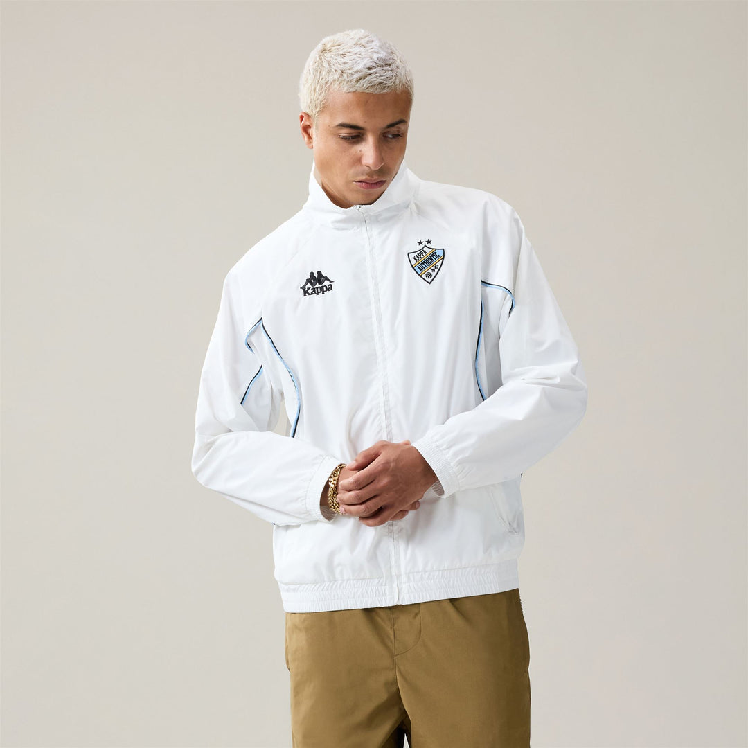 Veste de survêtement polaire oversize blanche pour homme 01