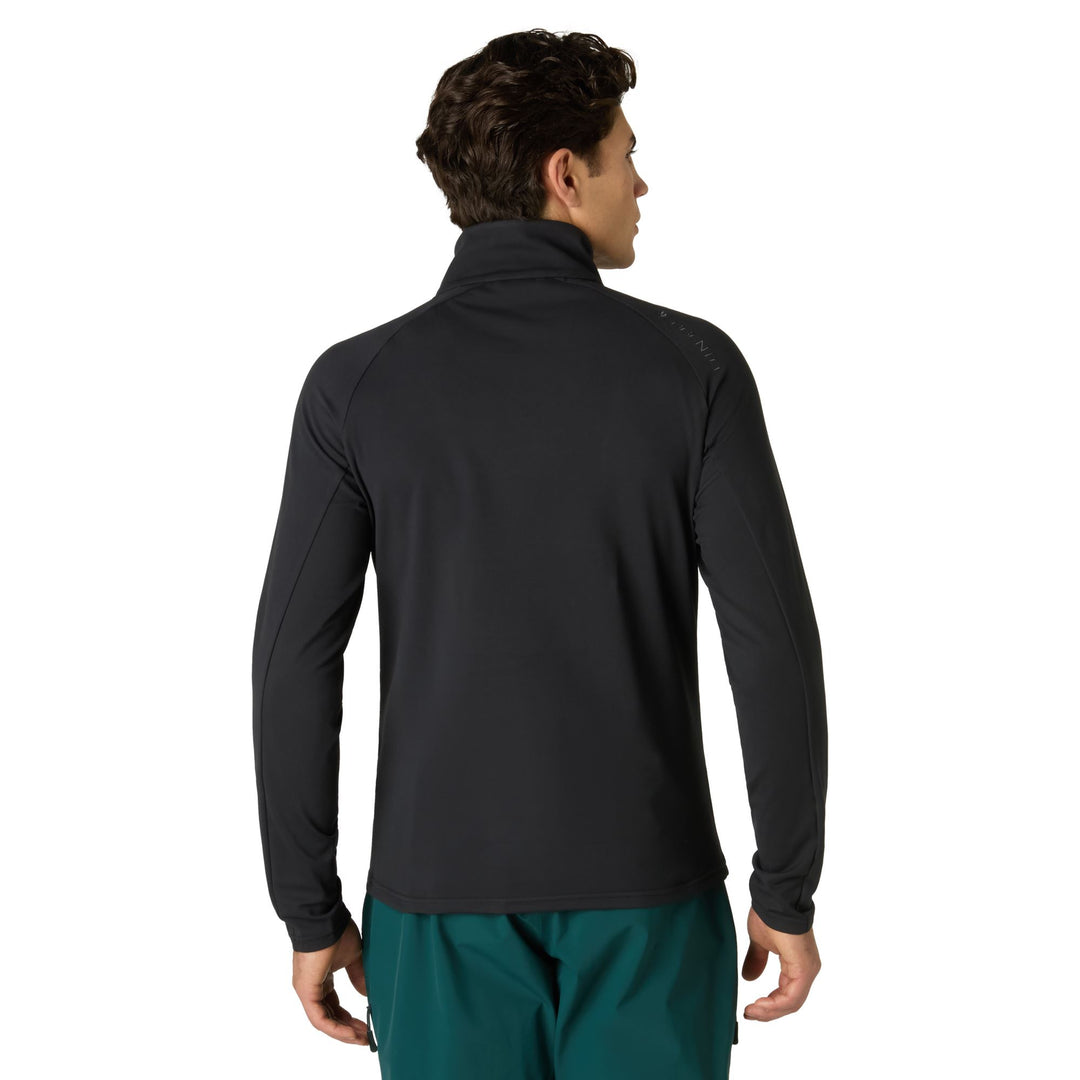 Black Unisex Slim Fit Stretch Microfleece Jumper for Skiing main