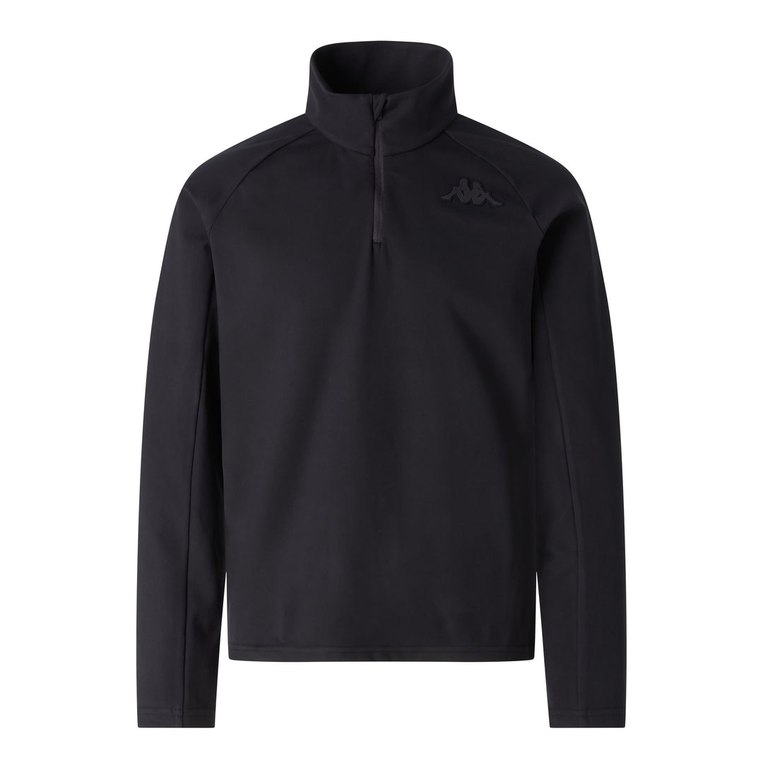Black Unisex Slim Fit Stretch Microfleece Jumper for Skiing main