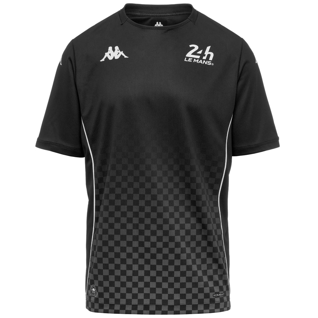 T-shirt de sport noir pour homme, coupe classique, en polyester recyclé 01