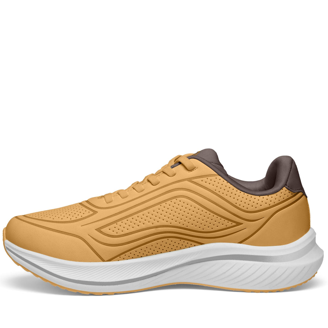 Baskets basses unisexes marron avec semelle intérieure en mousse à mémoire de forme main