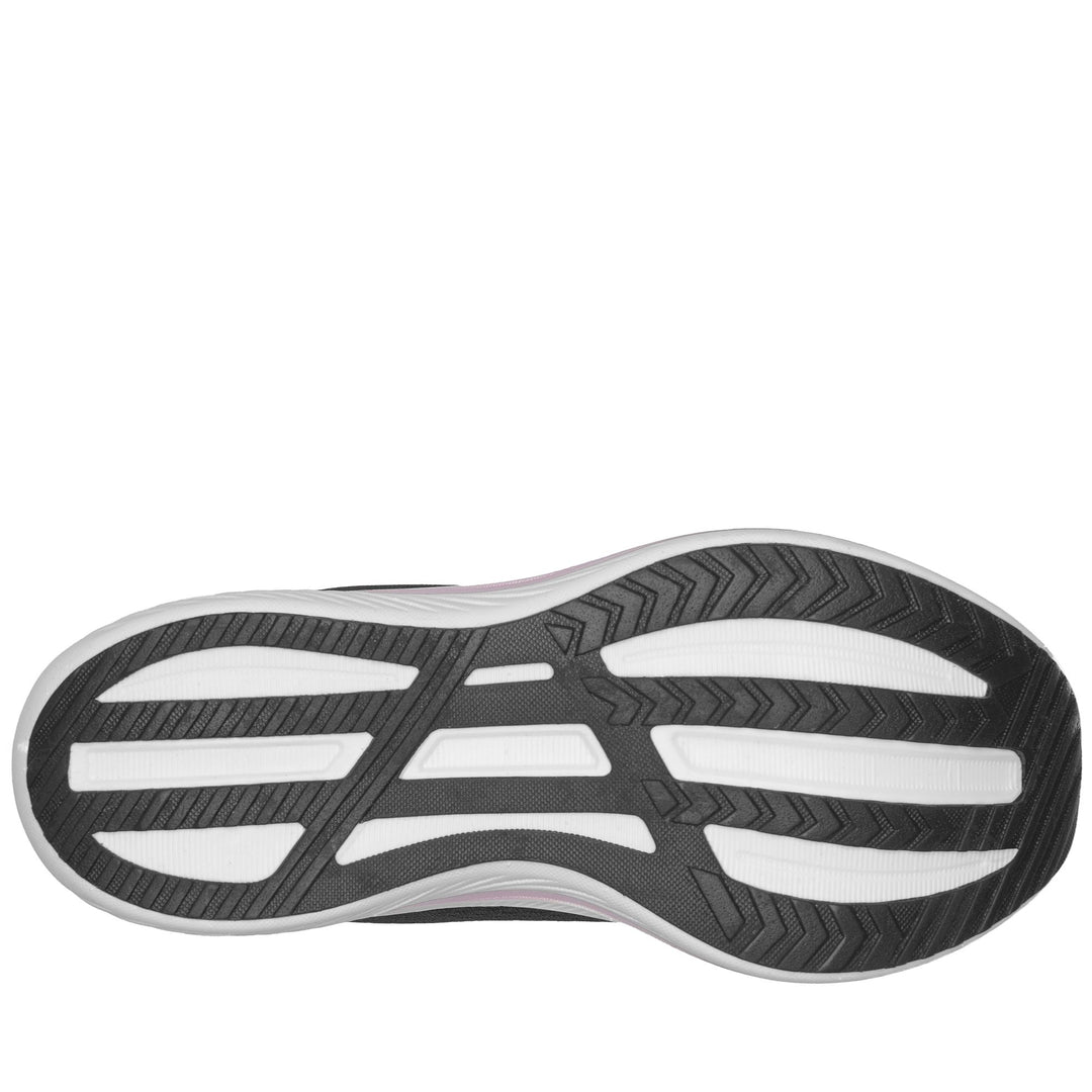Zapatillas bajas para mujer en negro y rosa con plantilla de espuma viscoelástica. main