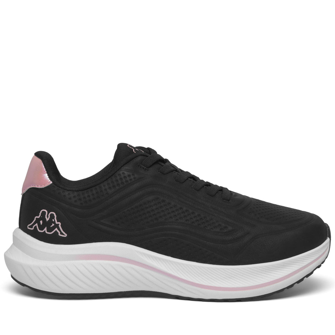 Zapatillas bajas para mujer en negro y rosa con plantilla de espuma viscoelástica. main