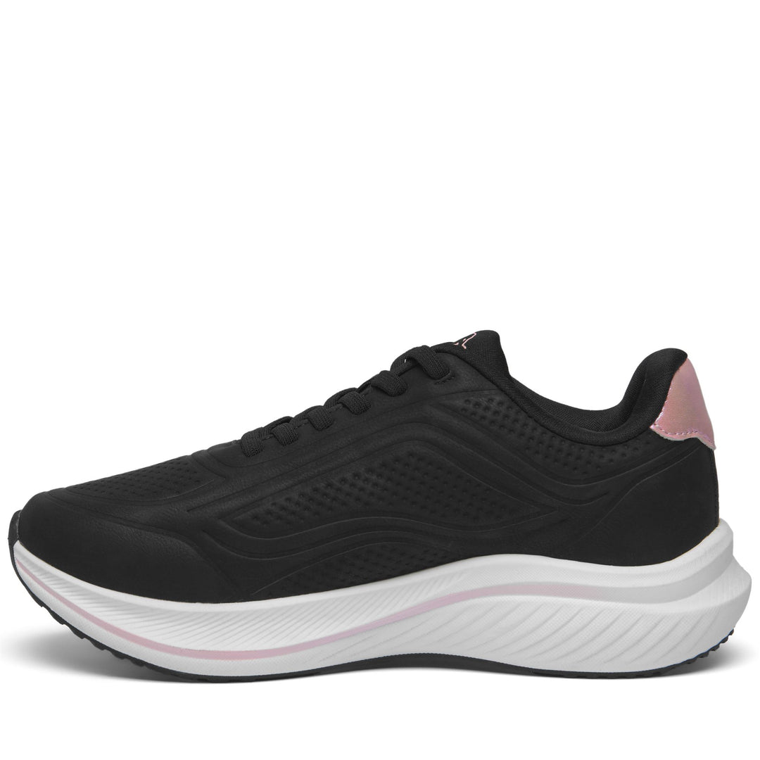 Zapatillas bajas para mujer en negro y rosa con plantilla de espuma viscoelástica. main