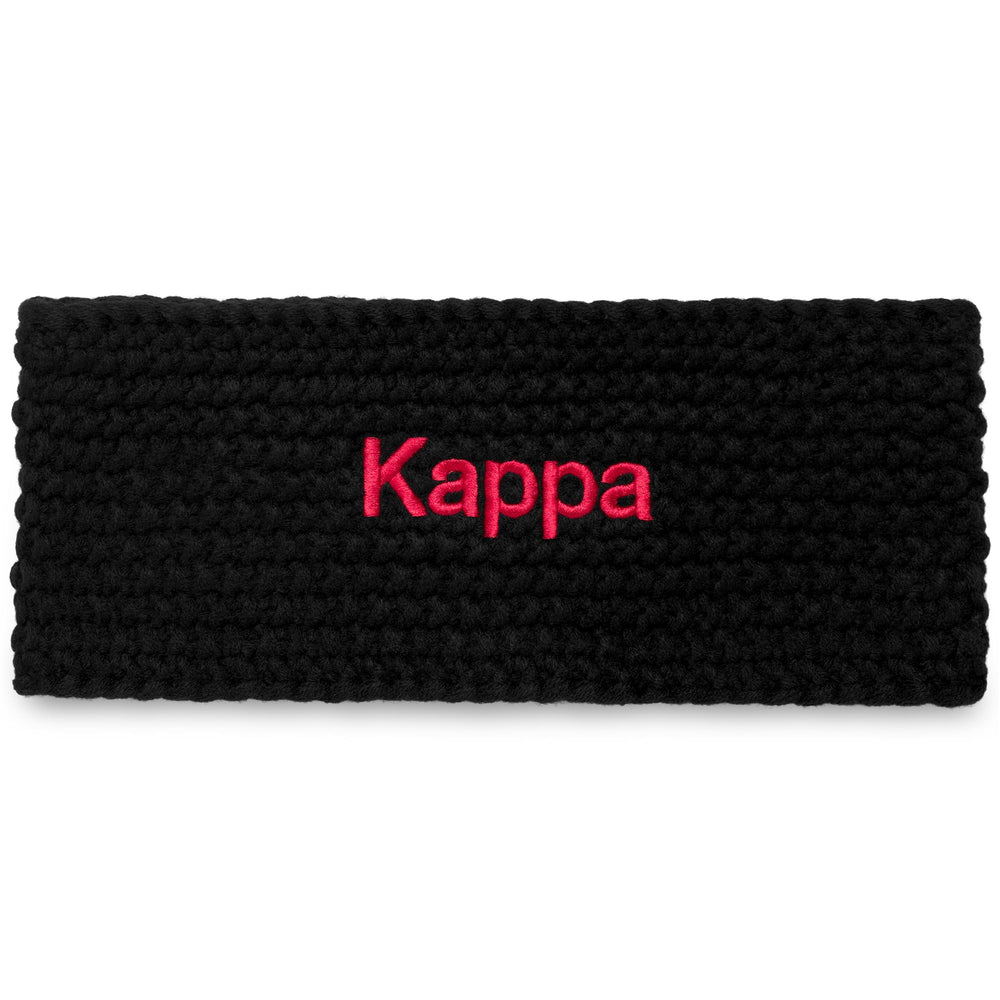 Bandeau de ski unisexe noir en maille acrylique avec doublure polaire 02