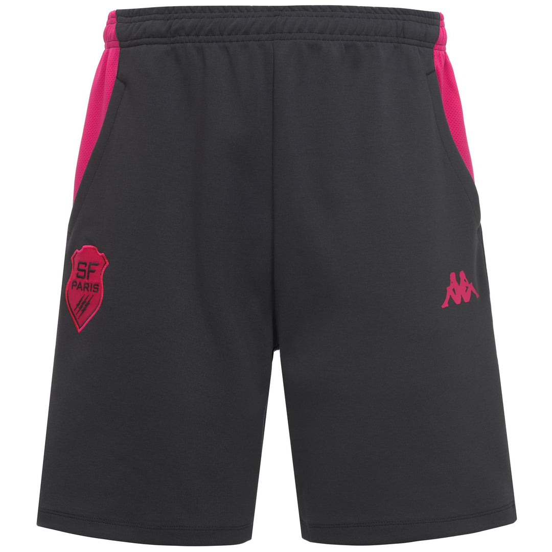 Short de Rugby Stade Français Paris Gris pour Homme en Coupe Regular 01