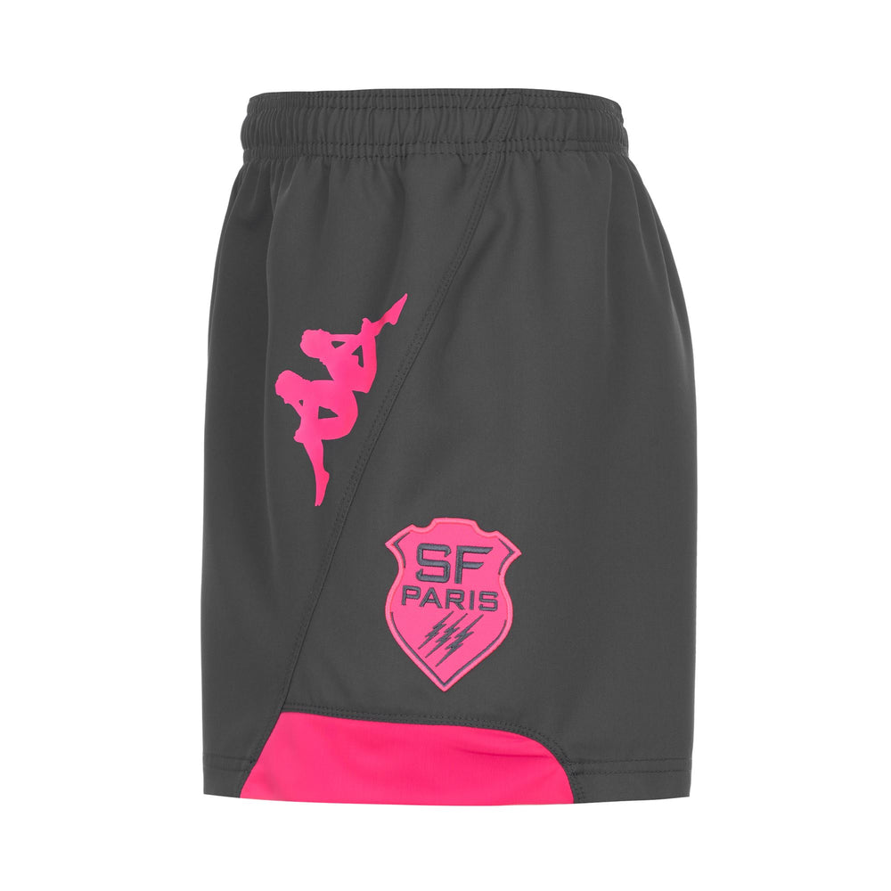 SALENTO SFP - Shorts - Shorts de sport - Homme - Grey Dk-Pink Fandango 02