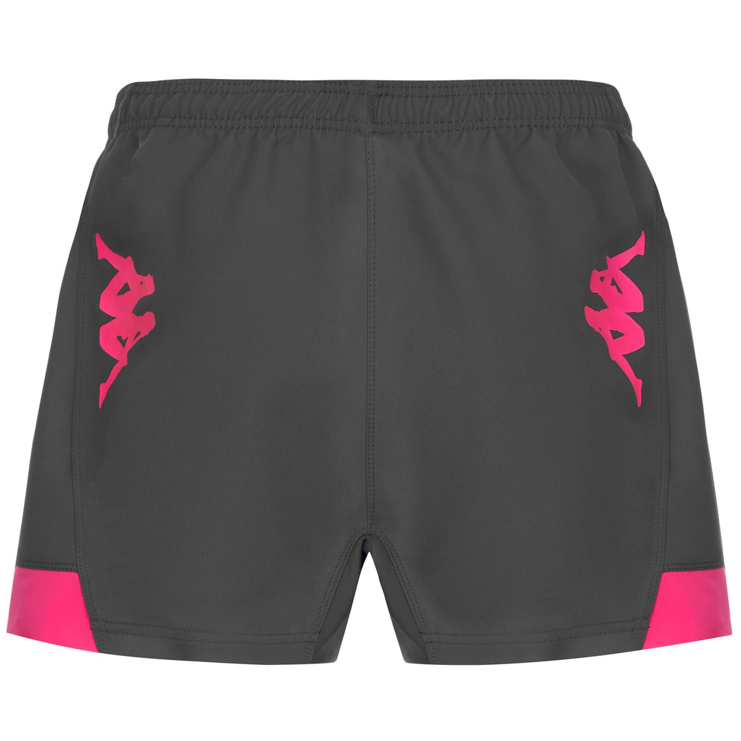SALENTO SFP - Shorts - Shorts de sport - Homme - Grey Dk-Pink Fandango 01