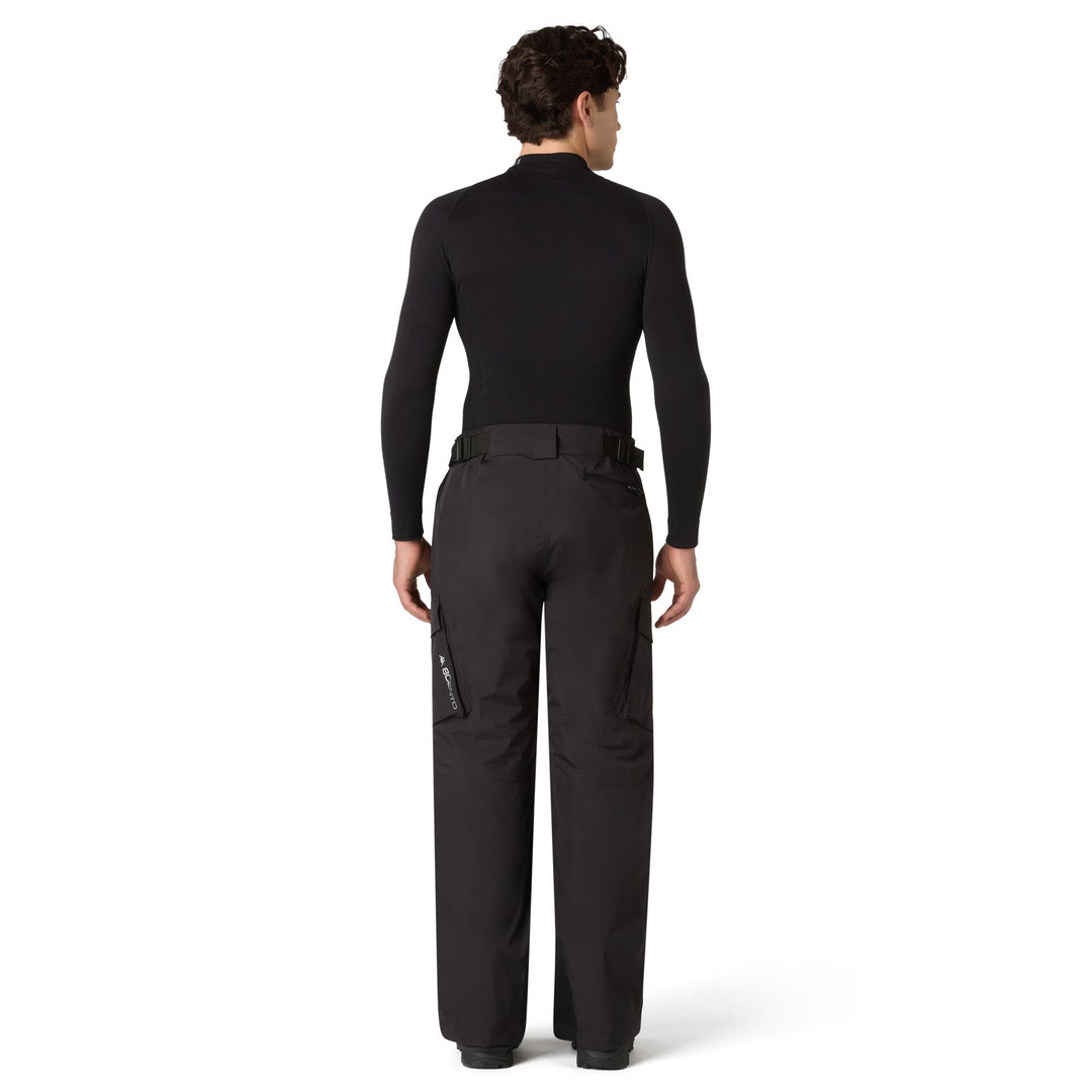 Pantaloni da sci isolanti da uomo neri con protezione impermeabile main