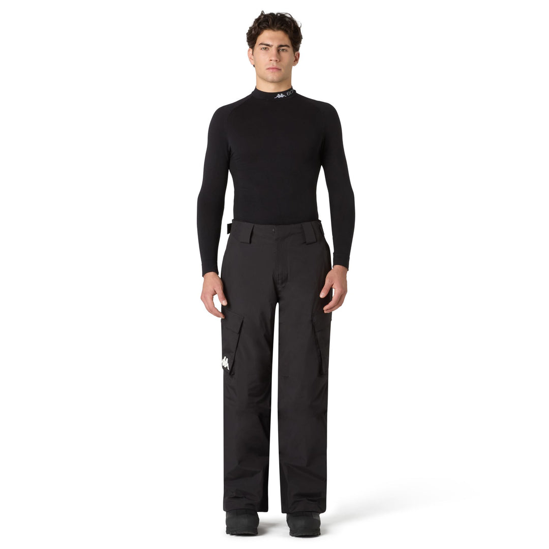 Pantaloni da sci isolanti da uomo neri con protezione impermeabile main