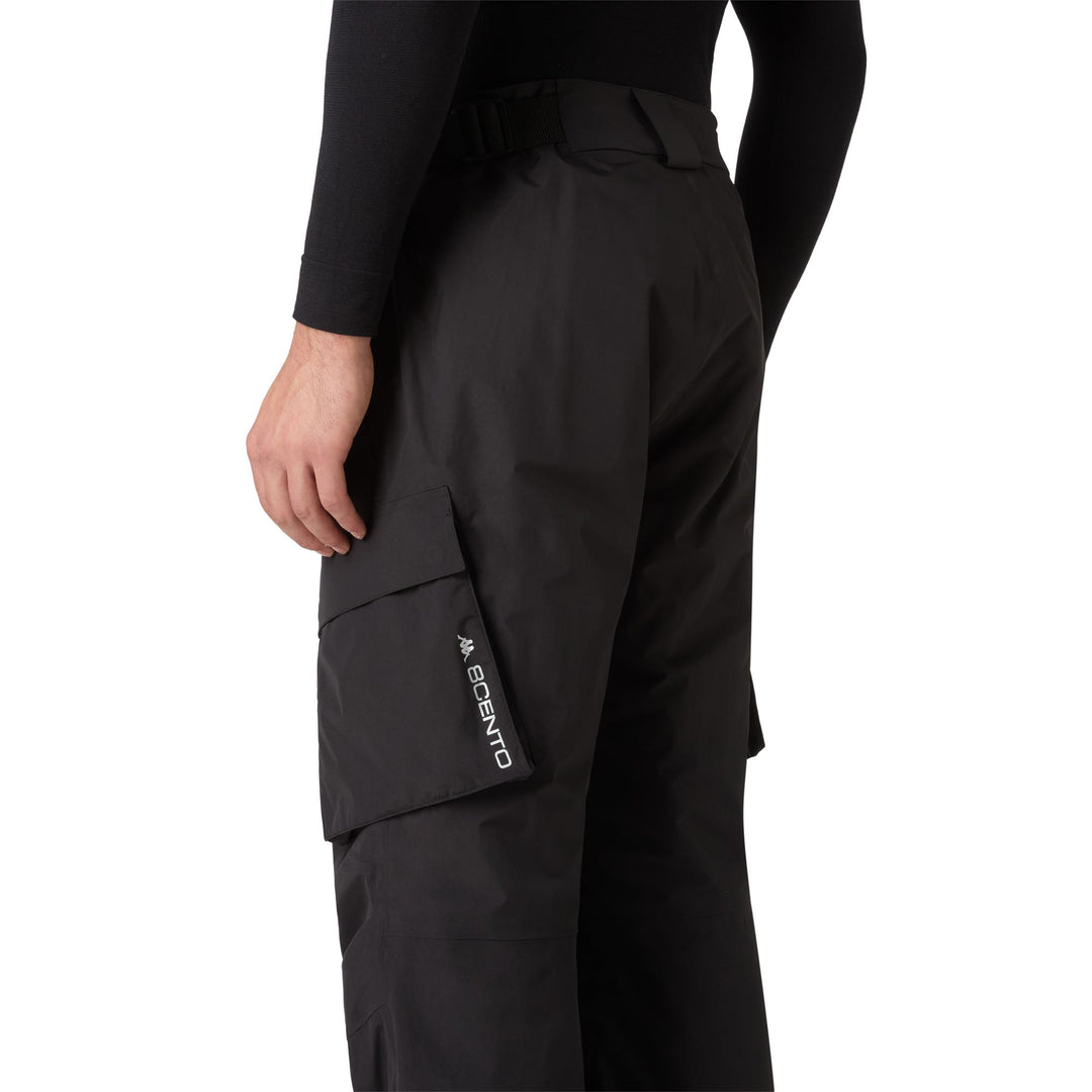Pantaloni da sci isolanti da uomo neri con protezione impermeabile main