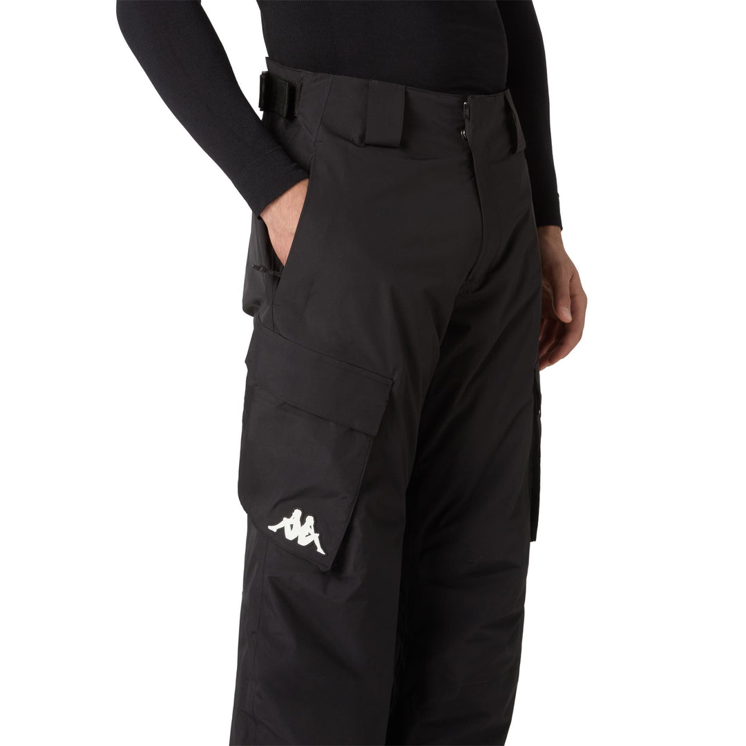 Pantaloni da sci isolanti da uomo neri con protezione impermeabile main